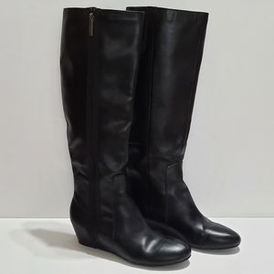 Nine west black leather boots